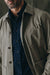 Taylor Stitch Ojai Jacket in Organic Smoked Olive — Front Detail view