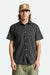 Brixton - Charter Print SS - Washed Black Pyramid - Front