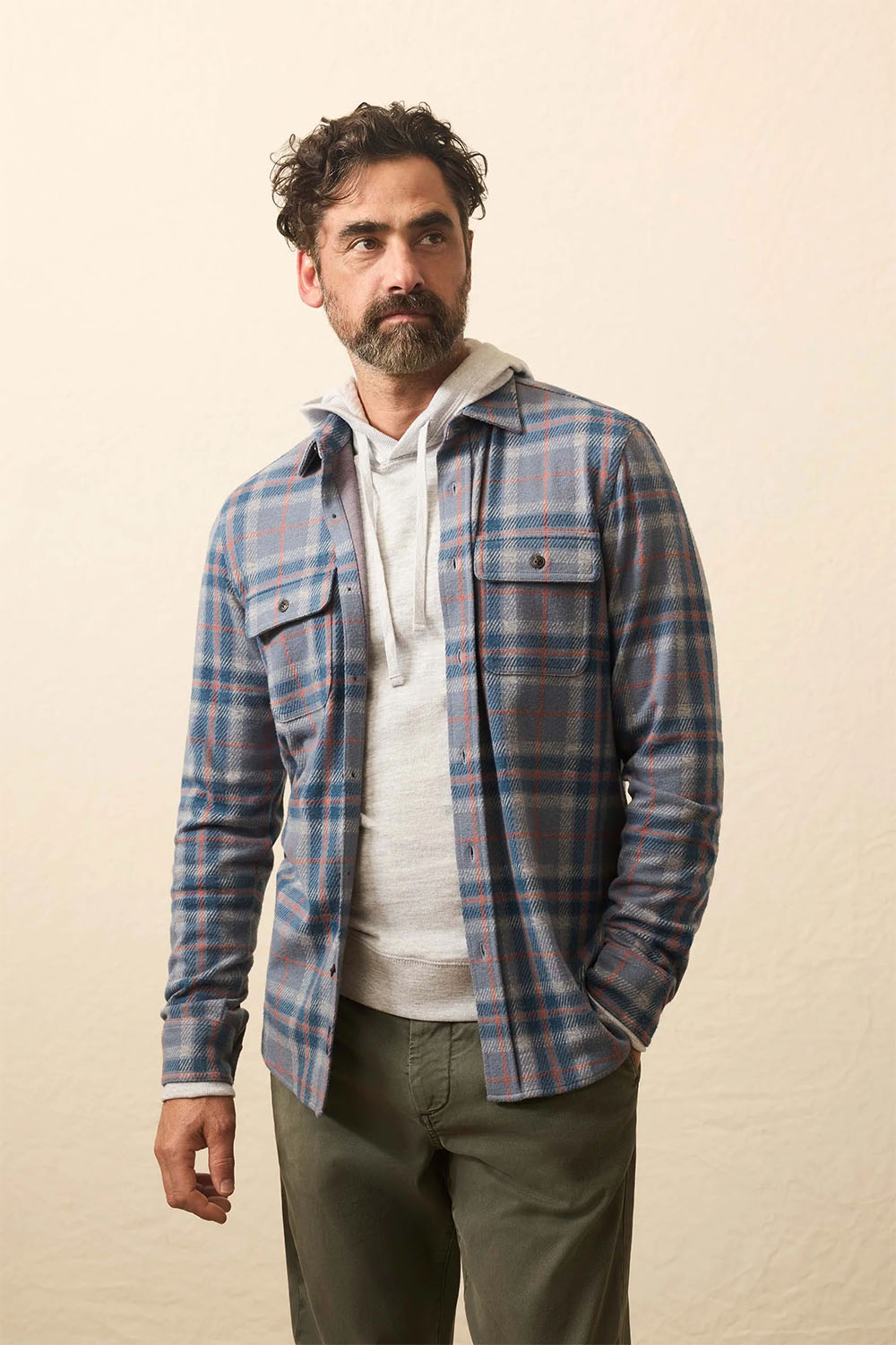Faherty - Legend Sweater Shirt - Three Lakes Plaid - Front