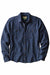 Marine Layer Pacifica Overshirt in Navy Railroad Stripe — Flatlay view
