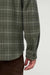 Duer Performance Flannel Overshirt in Thyme Plaid — Detail-2 view