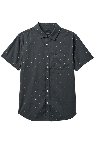 Brixton - Charter Print SS - Washed Black Pyramid - Flatlay