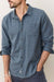Marine Layer - STRETCH SELVAGE SHIRT - Green/Navy Gingham - Profile