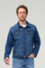 Duer Performance Denim Jacket in Alpine Indigo — Front view