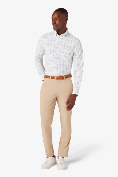 Mizzen + Main - Leeward LS - White Larkin Plaid - Front
