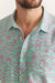 Marine Layer - Stretch Selvage Shirt - Teal Palm - Collar