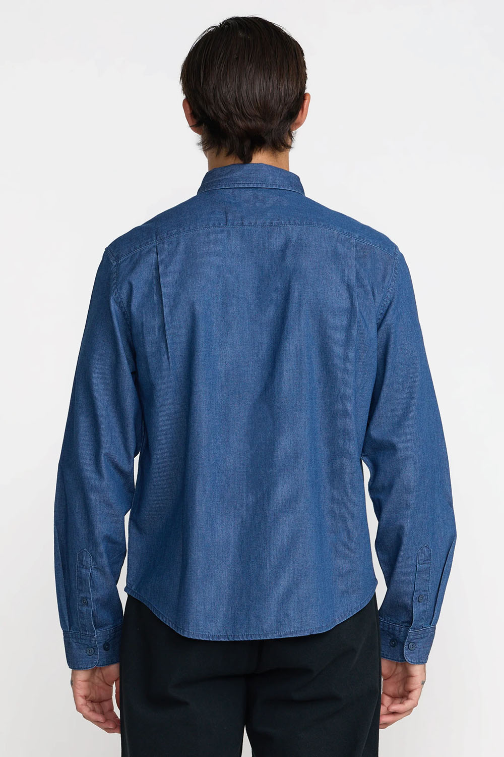 RVCA Denim Days Shirt in Indigo — Back view