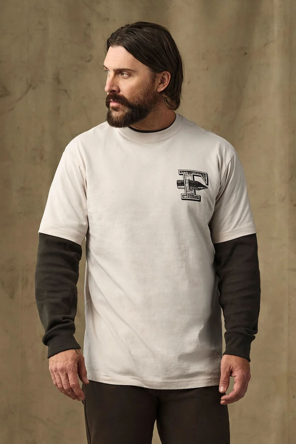 Filson Axe Graphic T-Shirt in Natural — Front view