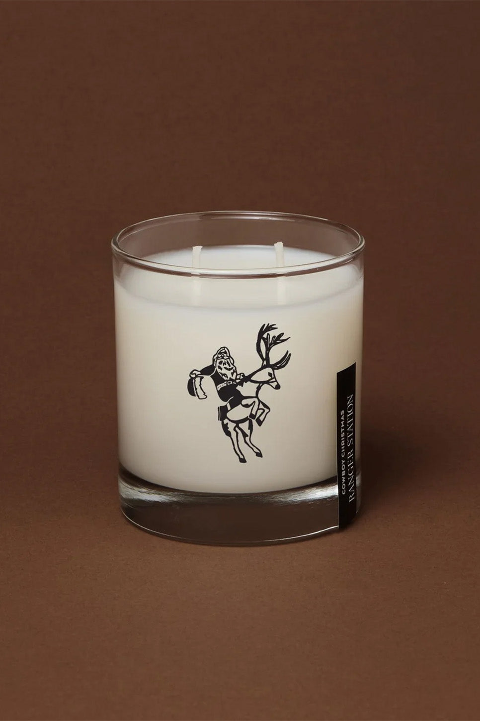 ranger station cowboy christmas candle front