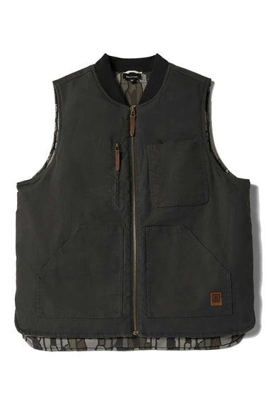 Brixton Builders Abraham Vest Bark Camo Flatlay