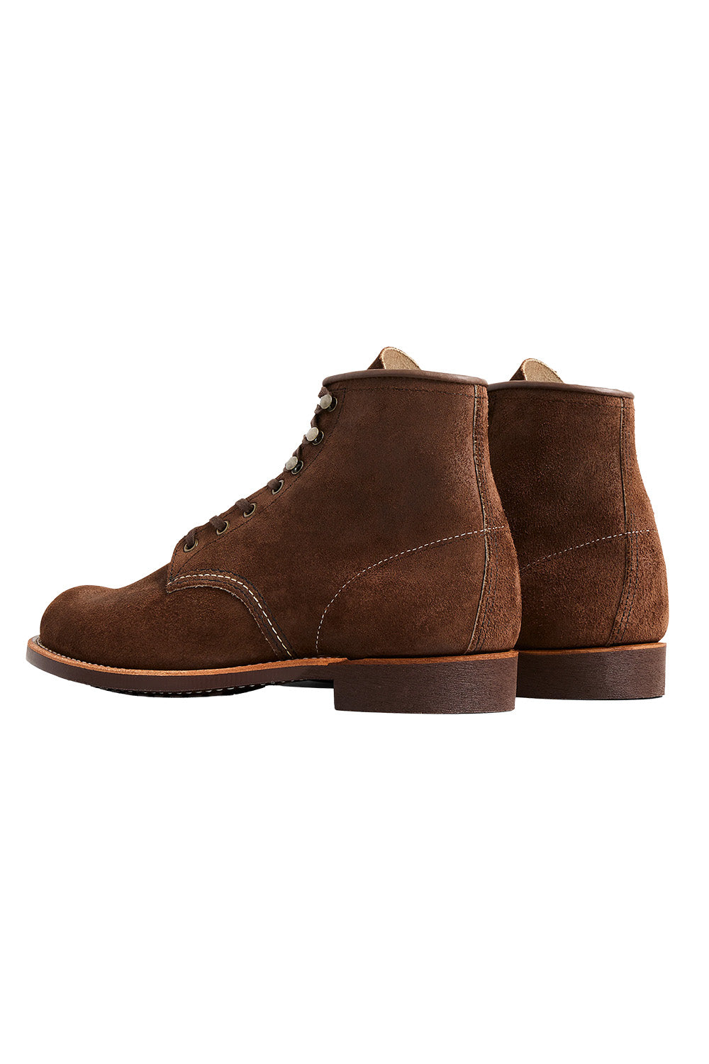 Red Wing Blacksmith 3339 in Chocolate Muleskinner — Back view