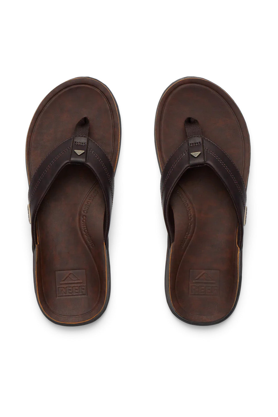 reef leather offshore dark brown top