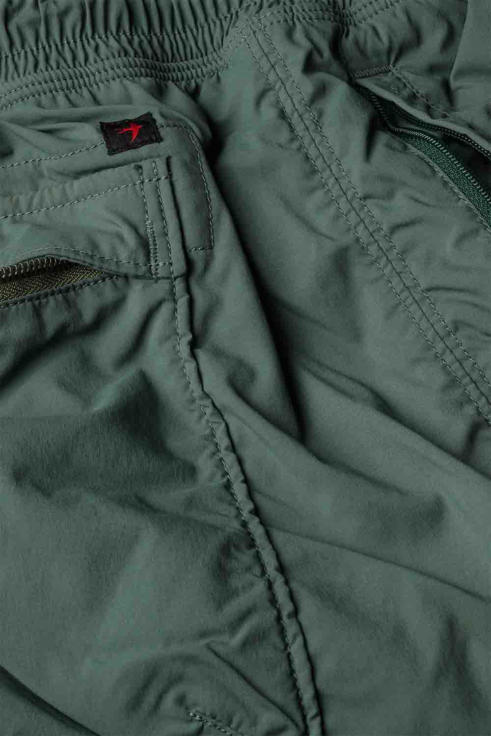relwen airtex hybrid short 6.5" spruce detail