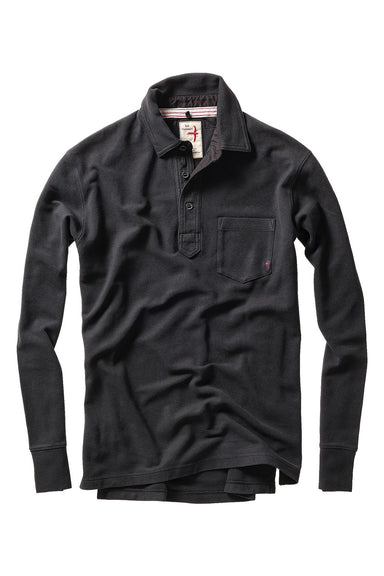 relwen ls vintage pique polo black