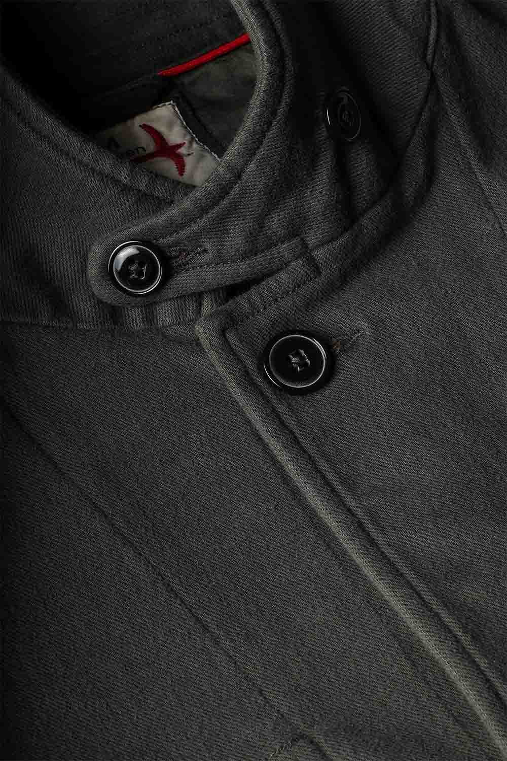 relwen moleskin trap blazer char loden detail