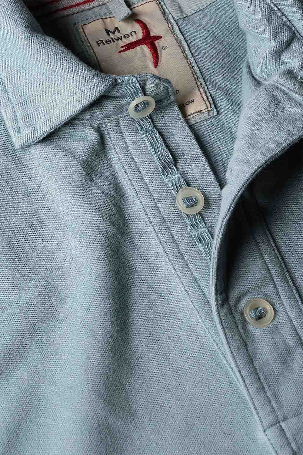 relwen pique slot polo pumice detail