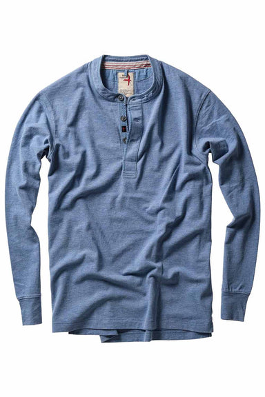 relwen ringspun henley french blue heather