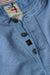 relwen ringspun henley french blue heather detail