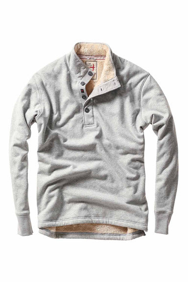 relwen superfleece mock light grey front