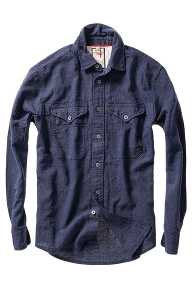 relwen windsail workshirt dk indigo houndstooth