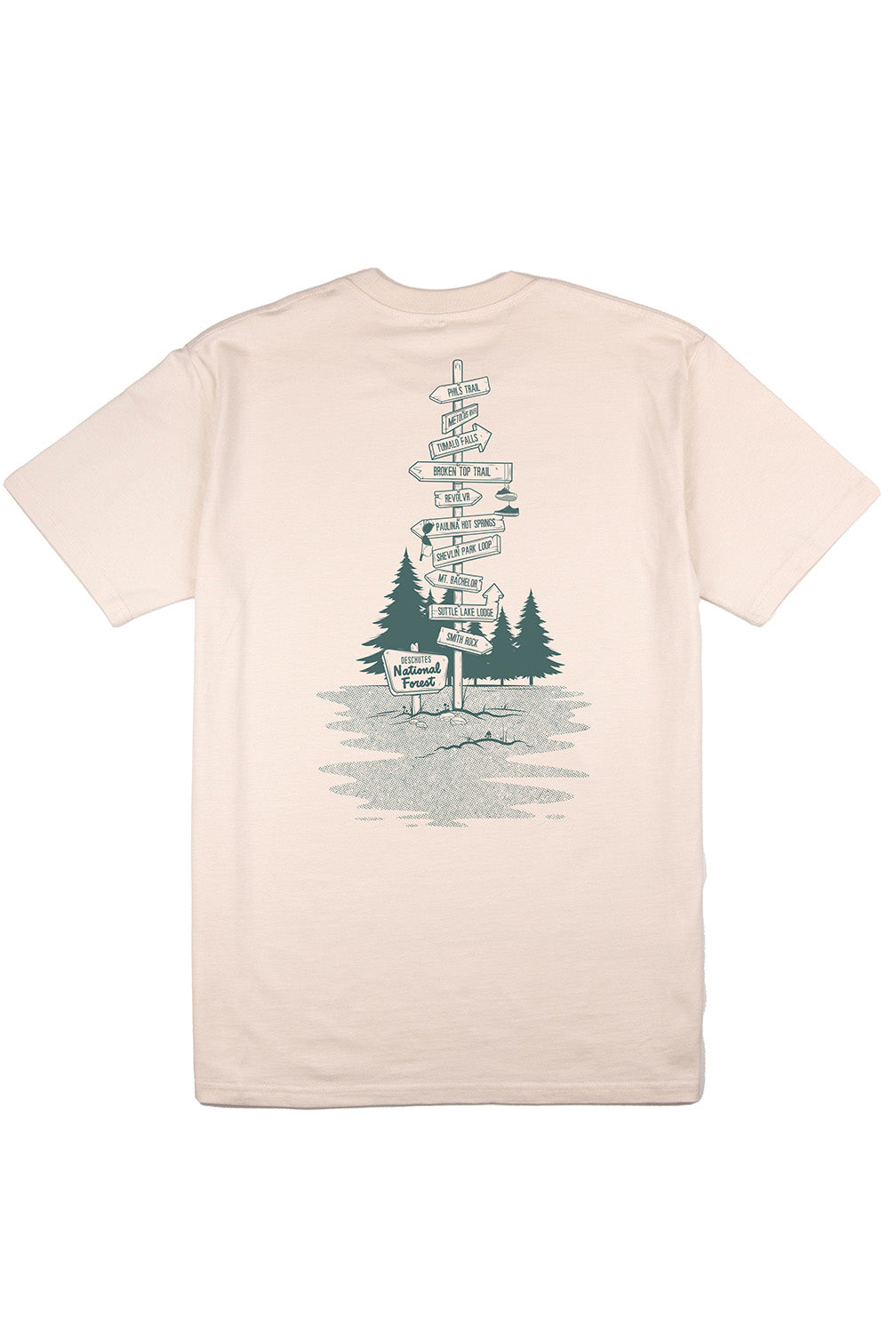 revolvr bend happy trails tee ecru back