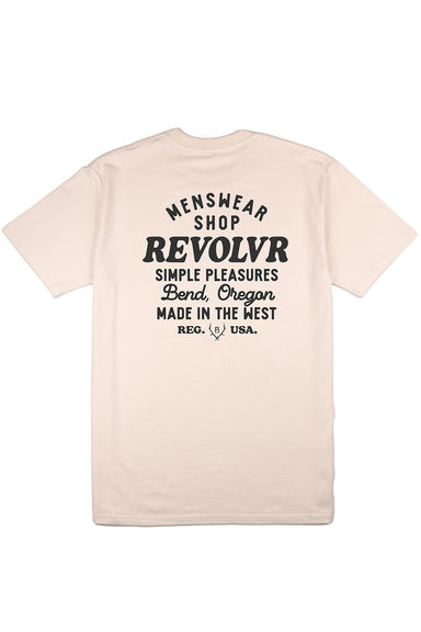 revolvr bend shop tee ecru charcoal back