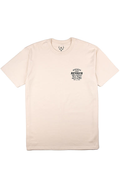 revolvr bend shop tee ecru charcoal front