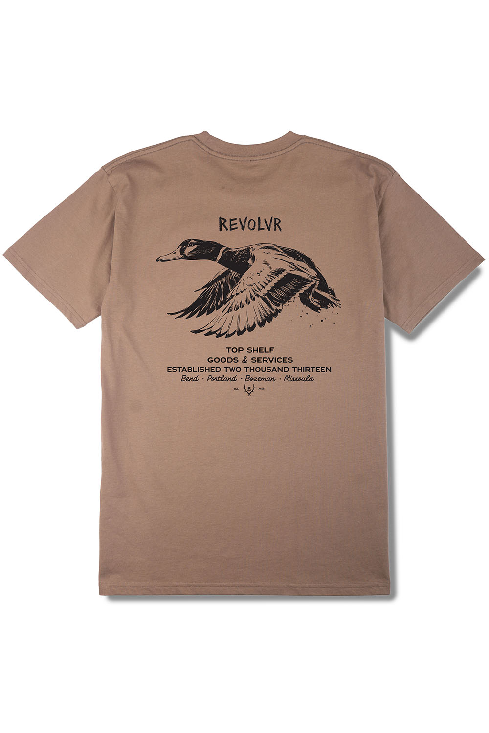 REVOLVR Better Days Tee in Walnut — Back view