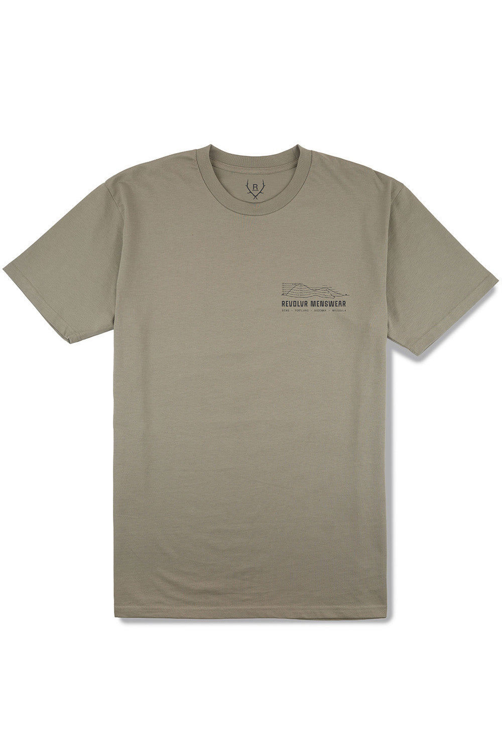 REVOLVR Collection Tee in Eucalyptus — Front view