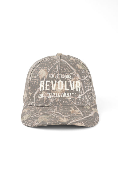 REVOLVR Deadwood Hat in Camo — Front view