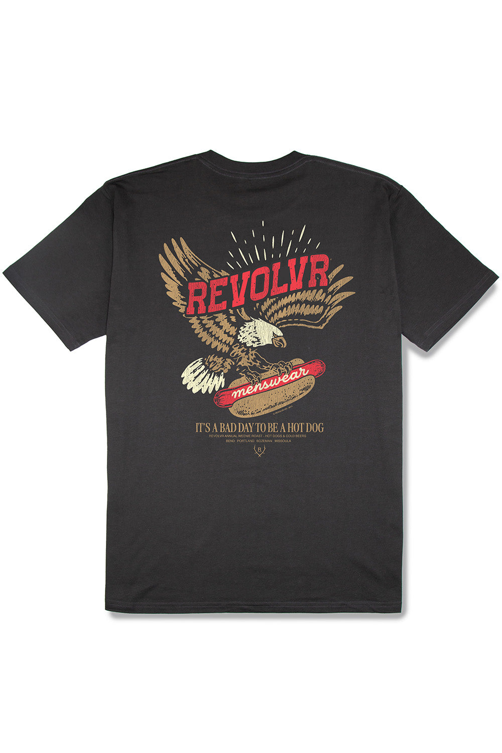 revolvr eagle swoop tee coal back