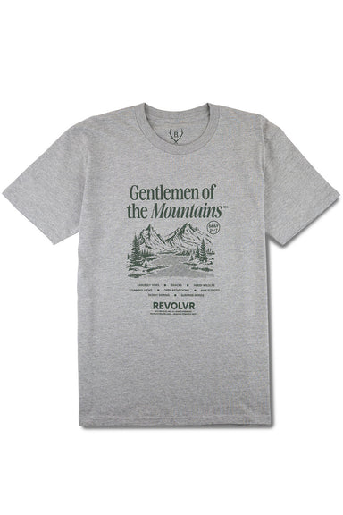 revolvr gentlemen of the mountains tee athletic heather front