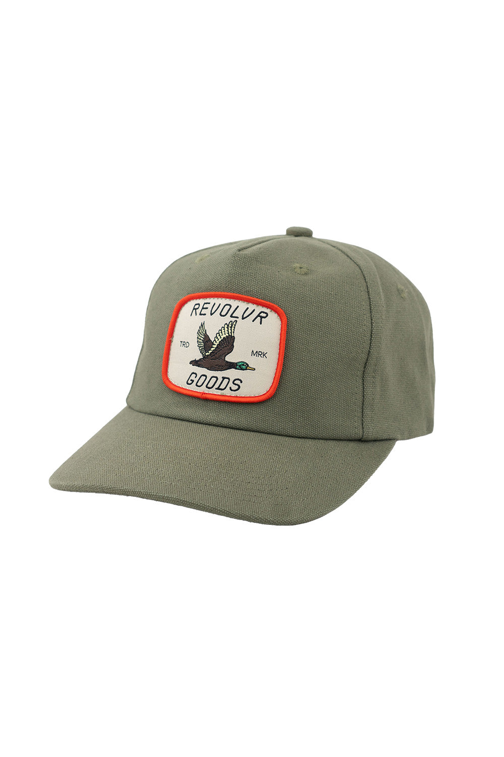 REVOLVR Jack Quack Hat in Military — Quarter view