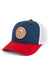 revolvr signature trucker leather red white blue