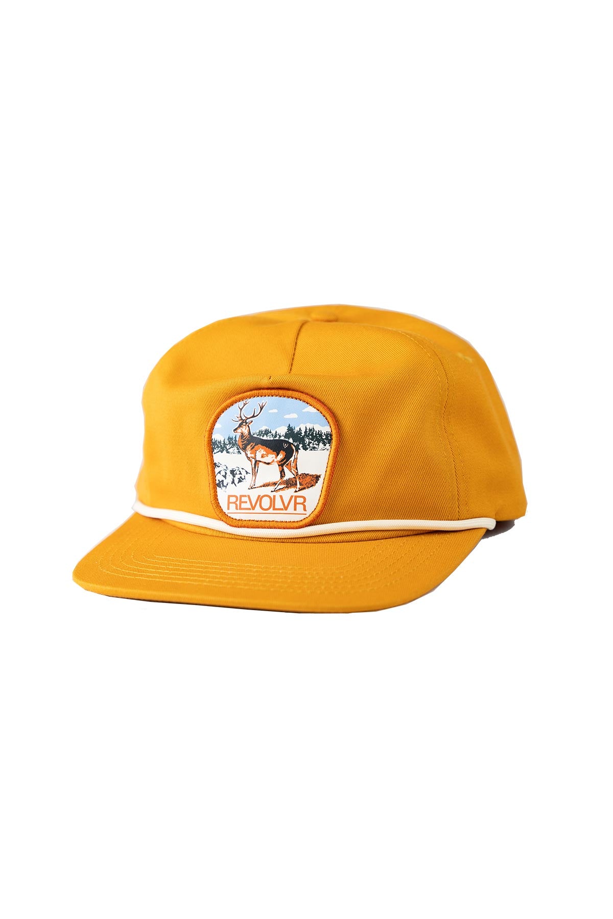 revolvr stag patch hat mustard