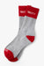 REVOLVR's toasty sock in heather grey red