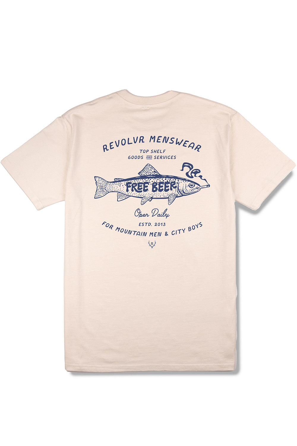 REVOLVR Trouty McPuff Tee in Ecru — Back view