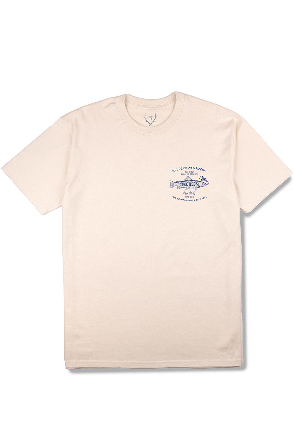 REVOLVR Trouty McPuff Tee in Ecru — Front view