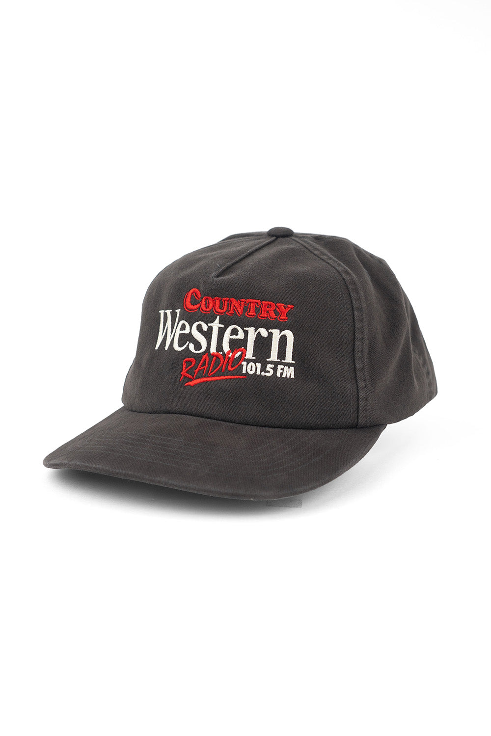 REVOLVR Western Radio Hat in Washed Black — Quarter view