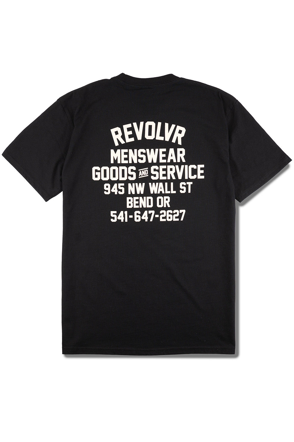 revolvr bend shop tee black back