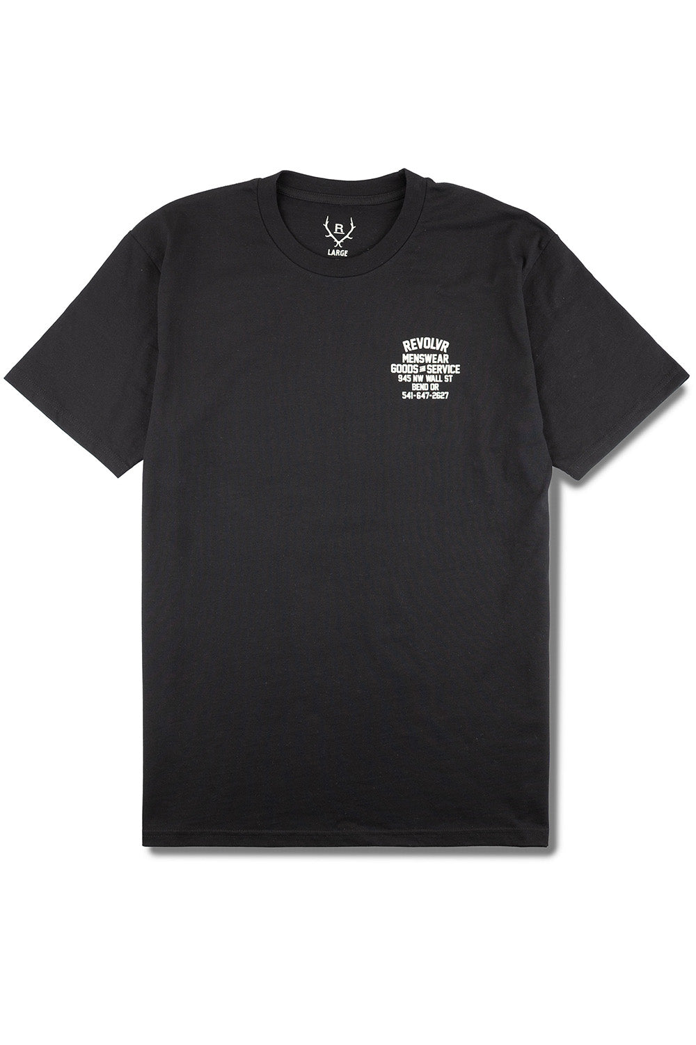 revolvr bend shop tee black front