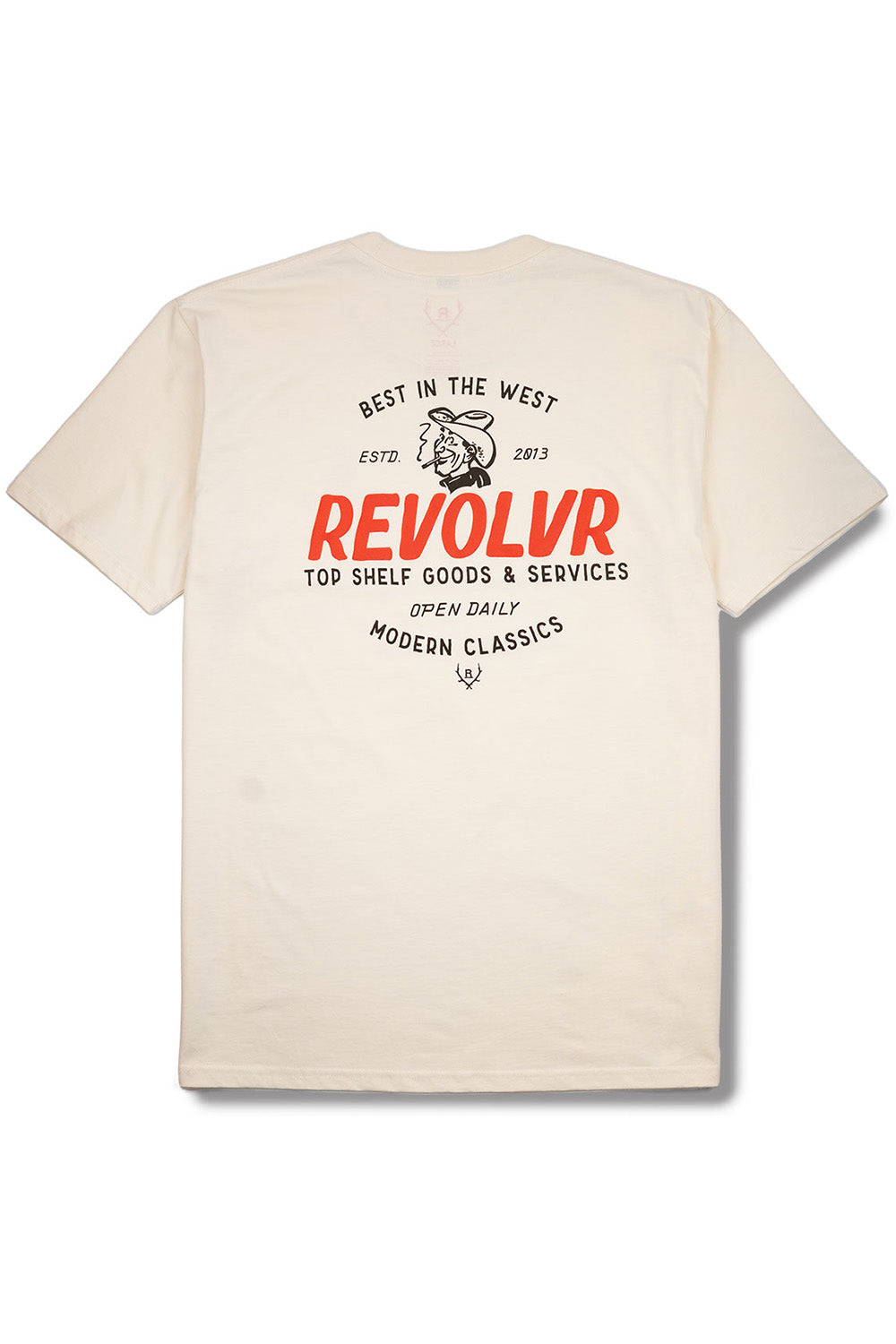 revolvr smokey joe tee ecru back