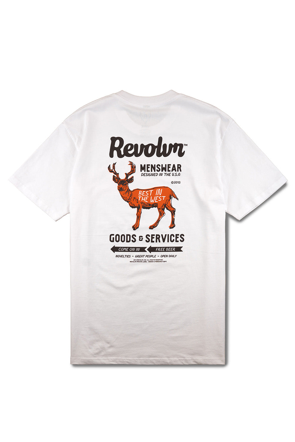 revolvr stag tee white back