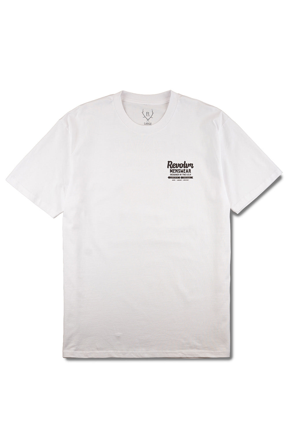 revolvr stag tee white front