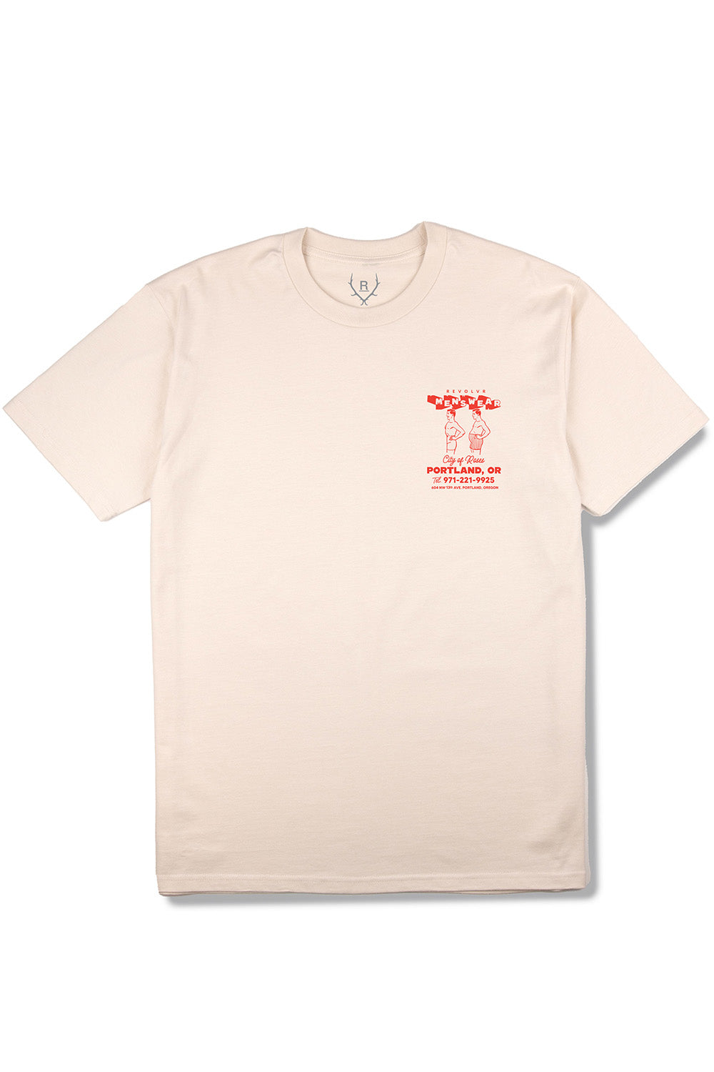 revolvr stay fit tee ecru front