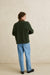 Rhythm Awake Polar Fleece Polo in Forest — Back view