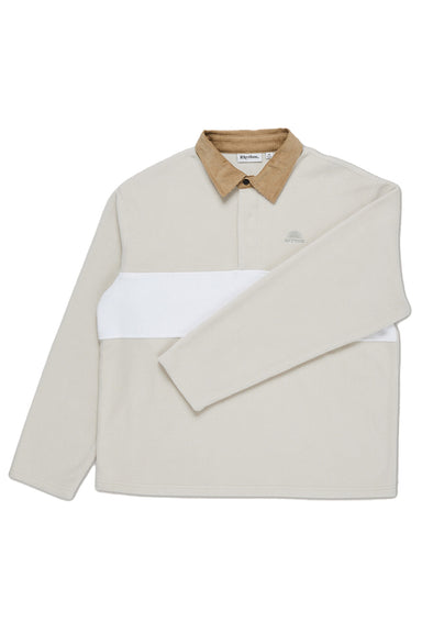 Rhythm - Awake Polar Fleece Polo - Natural - Flatlay Front