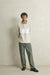 Rhythm - Awake Polar Fleece Polo - Natural - Model Full Body