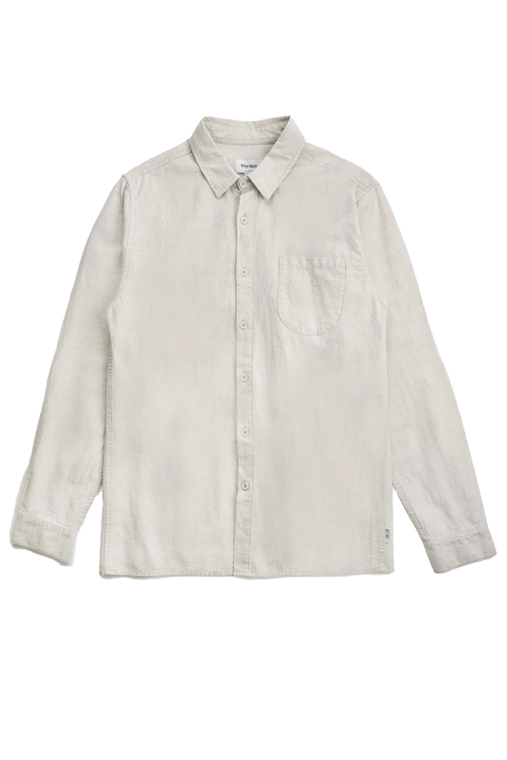 rhythm classic linen ls shirt sand flatlay