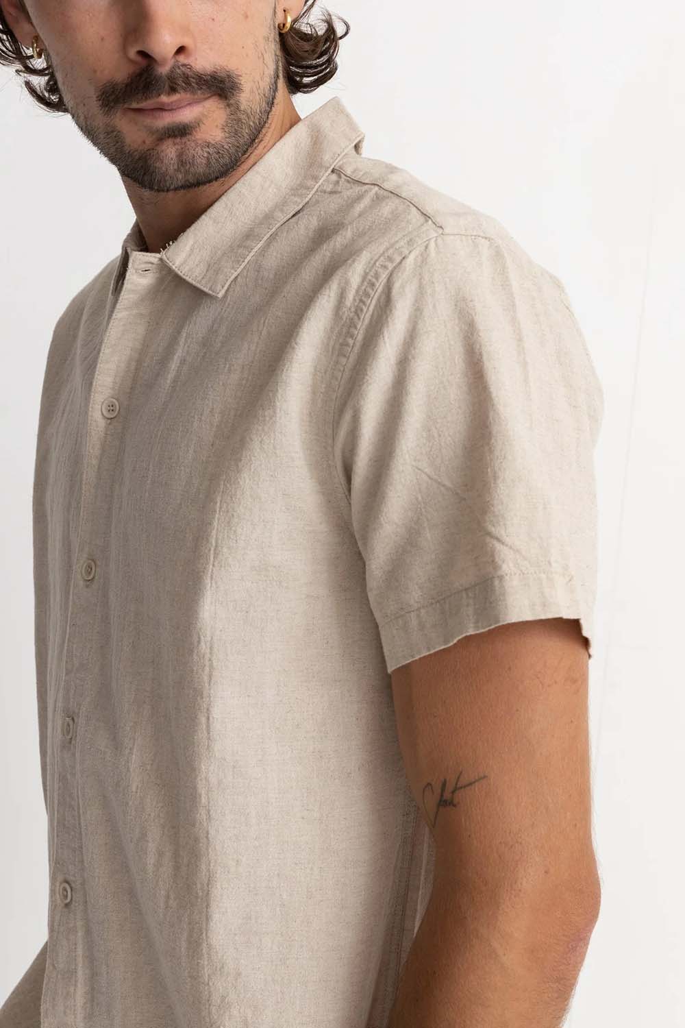 rhythm classic linen ss sand detail